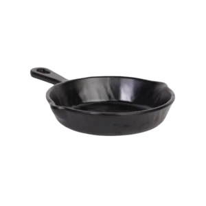 Melamine 28cm Patterned Black Deep Serving Plate with Handle