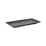 Melamine 39cm Patterned Black Rectangular Serving Plate