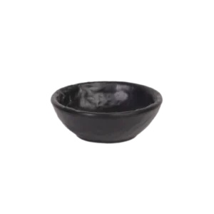 Melamine 7.6cm Patterned Black Sauce Bowl2