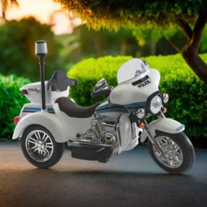 Motorcycle 3 Wheels Black & White With Battery1