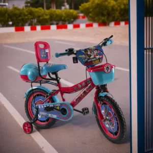 Paw Sible 4 Wheels Aqua & Red Bicycle1