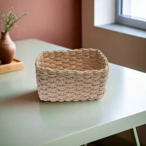 Straw 24x16x12cm Beige Basket1