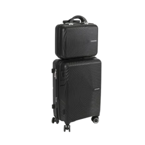 Xstrong 2Pcs Black Travel Bag with Hand Bag