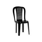 3M Plast Amira 53x41x88cm Black Plastic Armless Chair