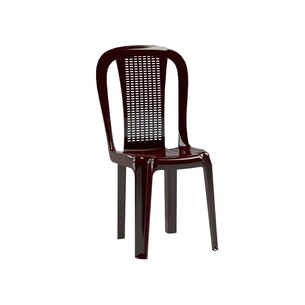 3M Plast Amira 53x41x88cm Brown Plastic Armless Chair