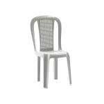 3M Plast Amira 53x41x88cm White Plastic Armless Chair