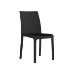 3M Plast Queen 45x55x88cm Black Plastic Rattan Chair