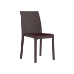 3M Plast Queen 45x55x88cm Brown Plastic Rattan Chair