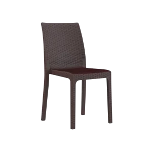 3M Plast Queen 45x55x88cm Brown Plastic Rattan Chair
