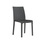 3M Plast Queen 45x55x88cm Charcoal Grey Plastic Rattan Chair