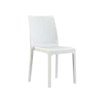 3M Plast Queen 45x55x88cm White Plastic Rattan Chair