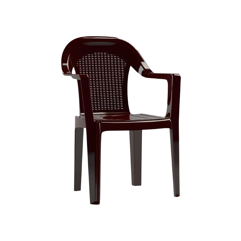 3M Plast Royal 63x58x90cm Brown Plastic Chair