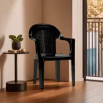 3m Plast Royal 63×58×90cm Black Plastic Chair1