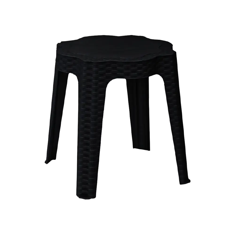 3M Plast Sephora 42×42×43cm Black Round Plastic Table - Freeshop