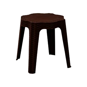 3M Plast Sephora 42x42x43cm Dark Brown Round Plastic Table