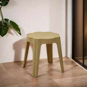 3M Plast Sephora 42×42×43cm Beige Round Plastic Table1