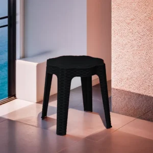 3M Plast Sephora 42×42×43cm Black Round Plastic Table1