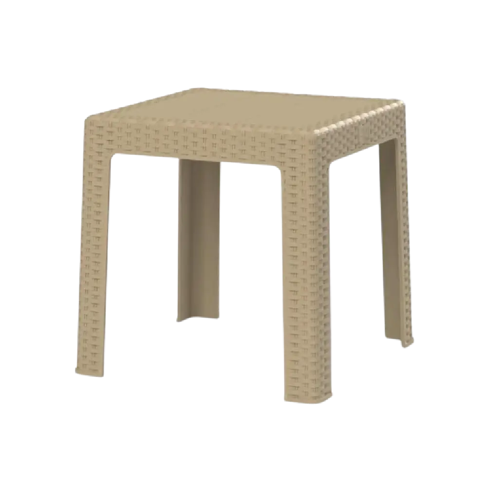 3M Plast Sinora 42x42x43cm Beige Squared Plastic Table