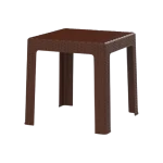 3M Plast Sinora 42x42x43cm Brown Squared Plastic Table