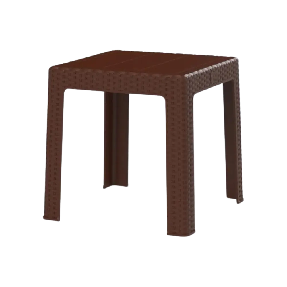 3M Plast Sinora 42x42x43cm Brown Squared Plastic Table