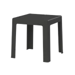 3M Plast Sinora 42x42x43cm Charcoal Grey Squared Plastic Table