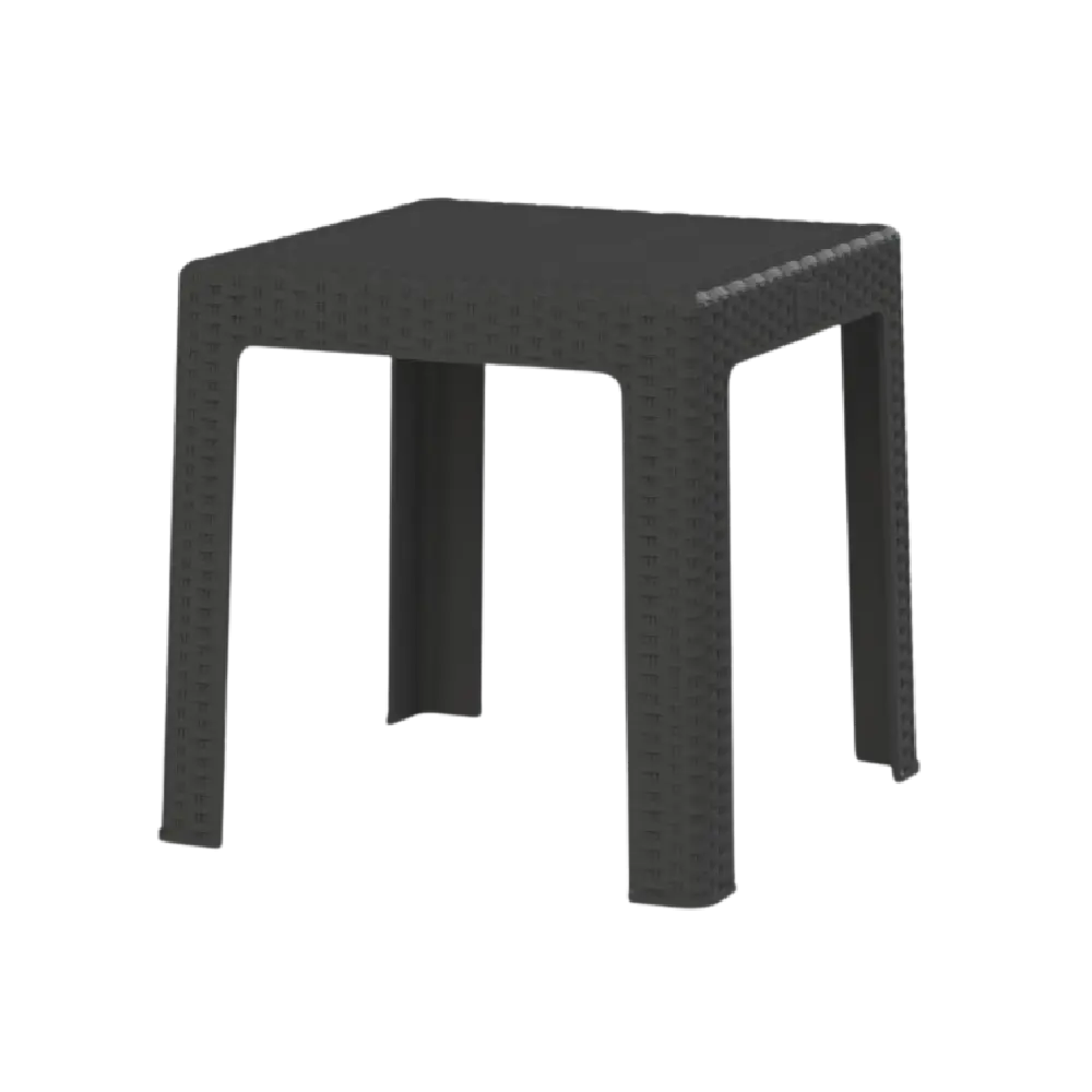 3M-Plast-Sinora-42x42x43cm-Charcoal-Grey-Squared-Plastic-Table 3M Plast Sinora 42x42x43cm Charcoal Grey Squared Plastic Table