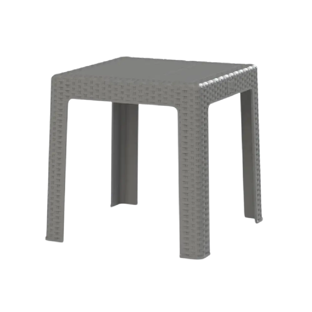 3M-Plast-Sinora-42x42x43cm-Silver-Squared-Plastic-Table 3M Plast Sinora 42x42x43cm Silver Squared Plastic Table