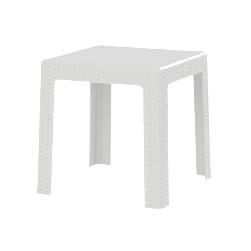 3M-Plast-Sinora-42x42x43cm-White-Squared-Plastic-Table 3M Plast Sinora 42x42x43cm White Squared Plastic Table