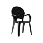 3M Plast Sultana Black Plastic Chair