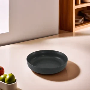Dostoff 19cm Matte Black Round Deep Plate1
