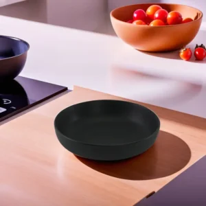 Dostoff 20.5cm Matte Black Round Deep Plate1