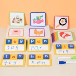 Educational wooden spelling learning board3