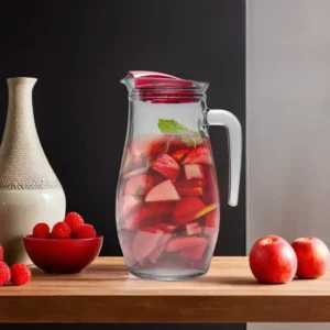 Glass 1500ml Prestige Jug with Red Lid1