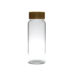 Glass 750ml Plain Bottle with Wooden Lid