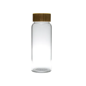Glass 750ml Plain Bottle with Wooden Lid