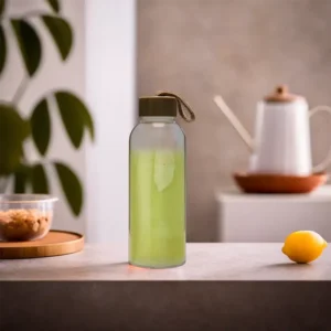 Glass 750ml Plain Bottle with Wooden Roped Lid1