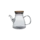 Glass 900ml Transparent Tea Pot With Wooden Lid