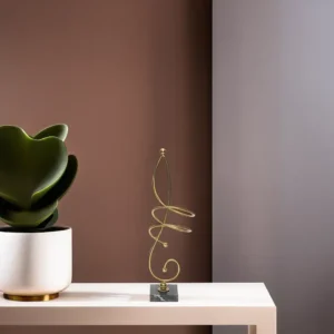 Golden 26cm Abstract Curved Decor1