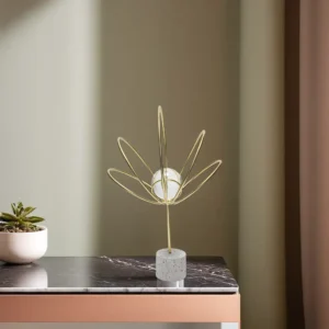 Golden 26cm Orbit Design with Crystal Ball Decor1