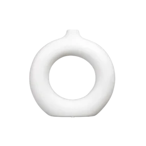 Gypsum 17x17cm Circular Ring Vase