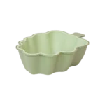 Leaf Shaped Green Bowl With Strainer