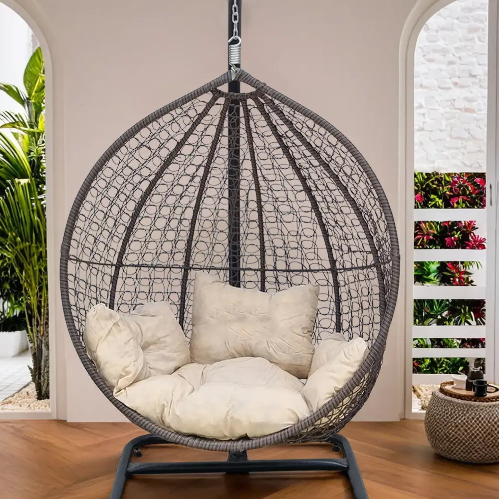 Outdoor-107x103x188cm-Beige-Cushion-Swing-Chair1