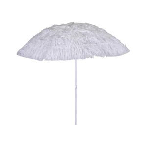 Outdoor 2m white naylon beach umbrella