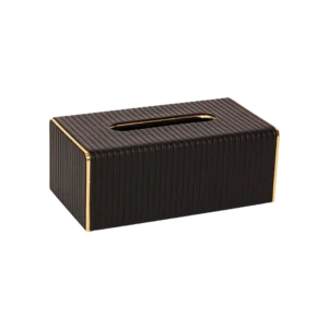 Plastic 25x13.5x10cm Black Tissue Box