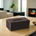 Plastic 25x13.5x10cm Black Tissue Box1