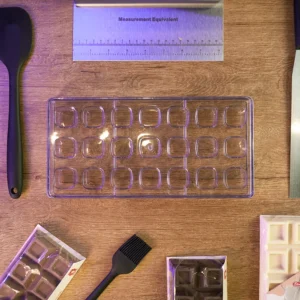 Polycarbonate 21 Slots Squared Shaped Chocolate Mold1