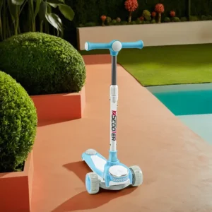 Scooter 3 Wheels Blue with Light & Music1