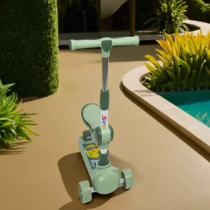 Scooter 3 Wheels Green Panda Shape with Seat1