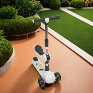 Scooter 3 Wheels White & Black Panda Shape with Seat1