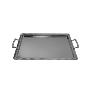 Stainless 50x28cm Grooves Patterned Tray